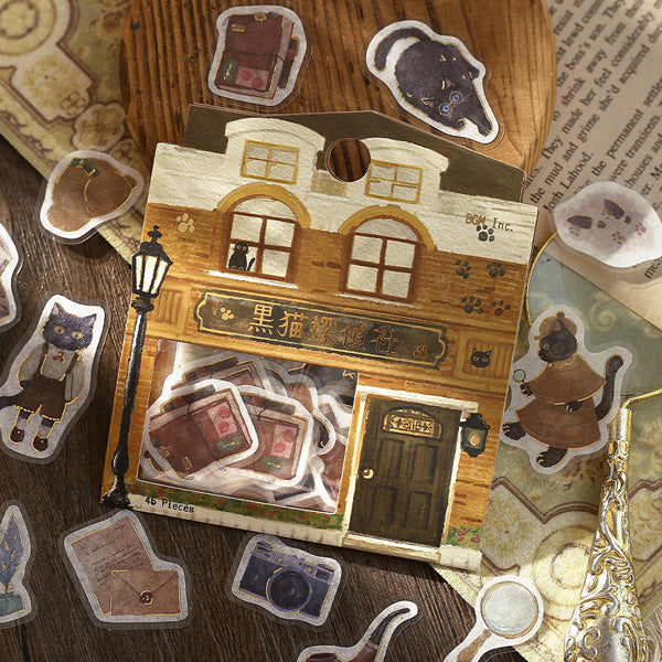 Stickers Box Imaginary Shopping Arcade - Kuro Neko | Moshi Moshi 