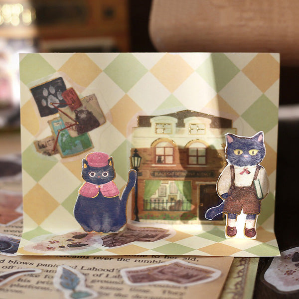 Stickers Box Imaginary Shopping Arcade - Kuro Neko | Moshi Moshi 