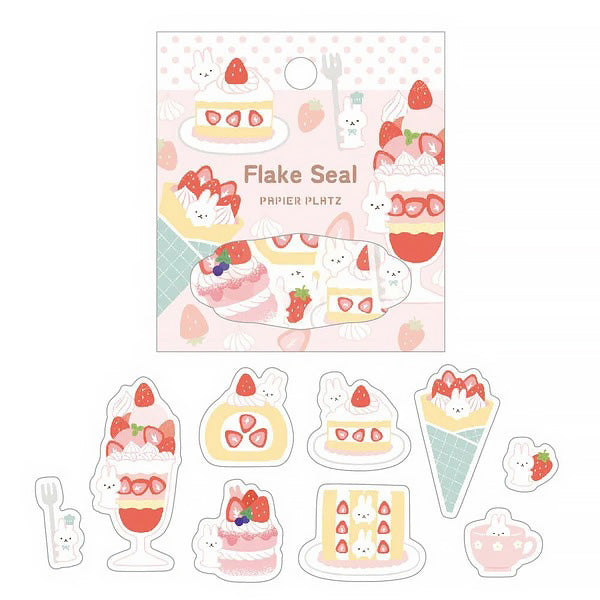 Stickers Box Flake Seal - Rabbit Strawberry | Moshi Moshi Paris