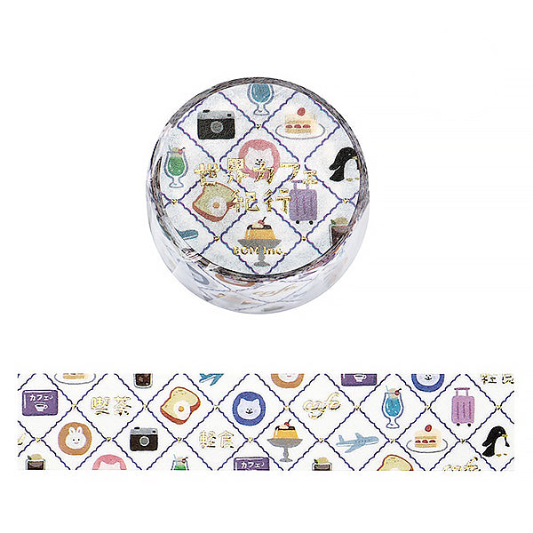 Washi Tape World Cafe Travel - Mini Pattern