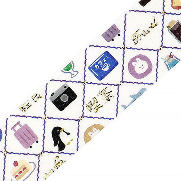 Washi Tape World Cafe Travel - Mini Pattern