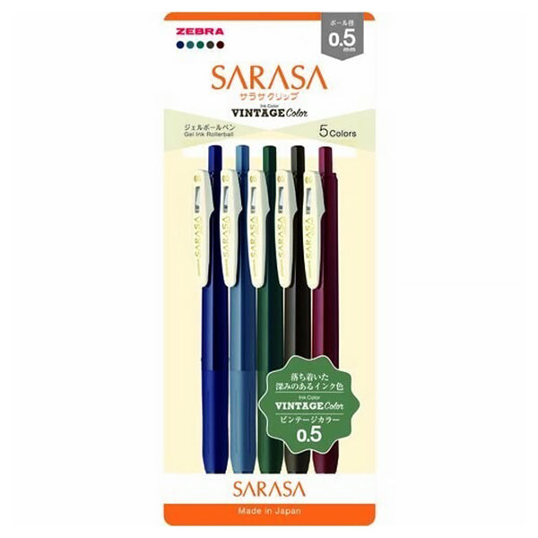 Set Stylo Gel - Sarasa Ballpoint Pen Vintage, ZEBRA | Moshi Moshi