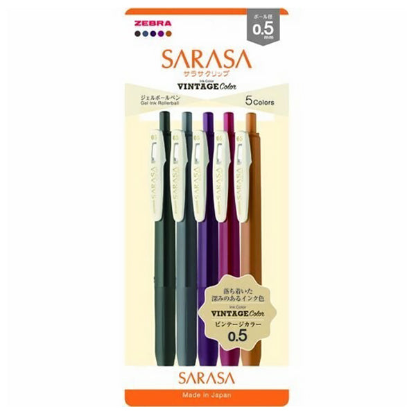 Set Stylo Gel - Sarasa Ballpoint Pen Vintage, ZEBRA | Moshi Moshi