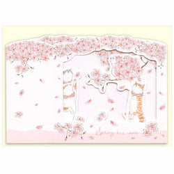 Carte Pop Up Chat Tokoro Komugi - Hanami Cherry Blossom | Moshi Moshi