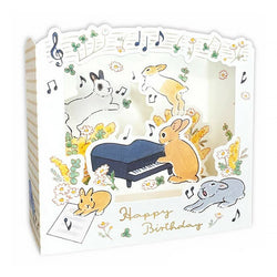 Carte Pop Up Rabbit Shinako Moriyama - Birthday | Moshi Moshi 