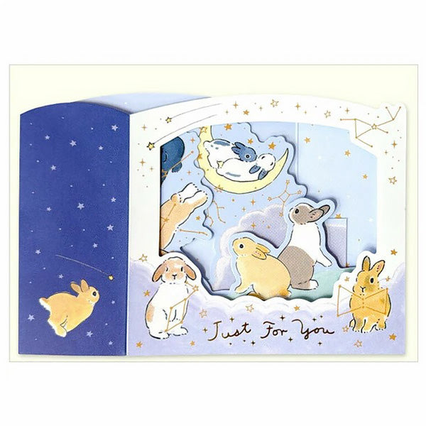 Carte Pop Up Rabbit Shinako Moriyama - Starry Sky | Moshi Moshi 