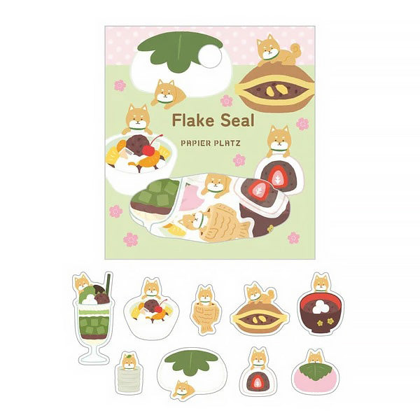 Stickers Box Flake Seal - Shiba Japanese Sweets | Moshi Moshi
