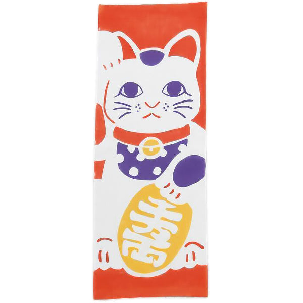 Tenugui Chat Maneki Neko - Made in Japan | Moshi Moshi Paris