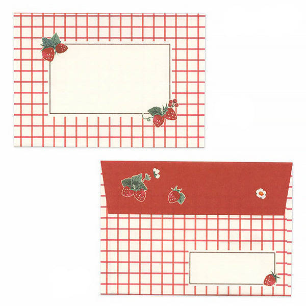 Papier Lettre & Enveloppe Kawaii - Strawberry | Moshi Moshi Paris