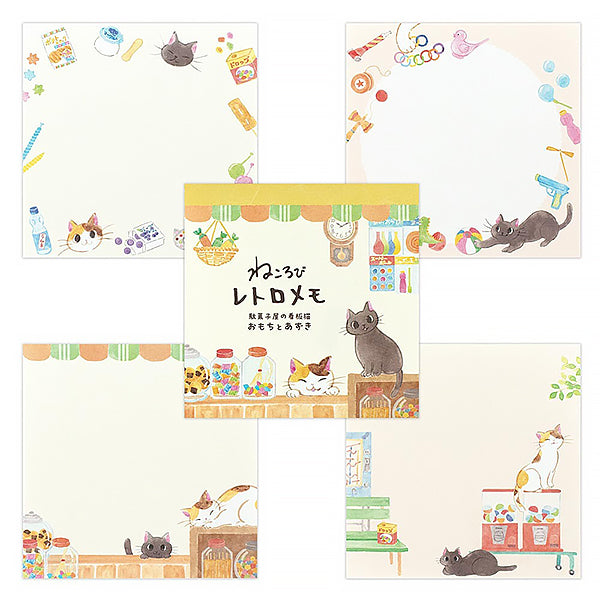 Mémo Pad Chat Nekorobi - Omochi | Moshi Moshi Papeterie