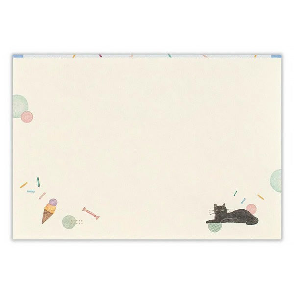 Papier Lettre & Enveloppe Aiwairo - Black Cat | Moshi Moshi Paris