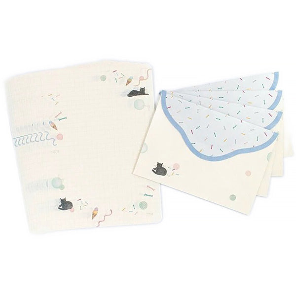 Papier Lettre & Enveloppe Aiwairo - Black Cat