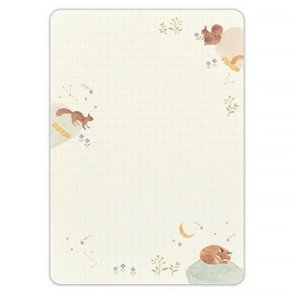 Papier Lettre & Enveloppe Japonais - Squirrel | Moshi Moshi Paris