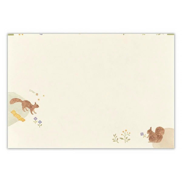 Papier Lettre & Enveloppe Japonais - Squirrel | Moshi Moshi Paris