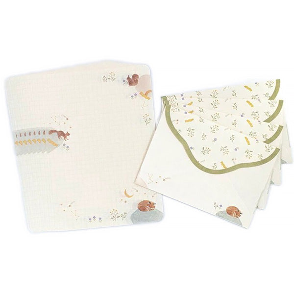 Papier Lettre & Enveloppe Japonais - Squirrel | Moshi Moshi Paris