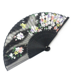 Eventail Japonais - Sakura Flower Black | Moshi Moshi Paris
