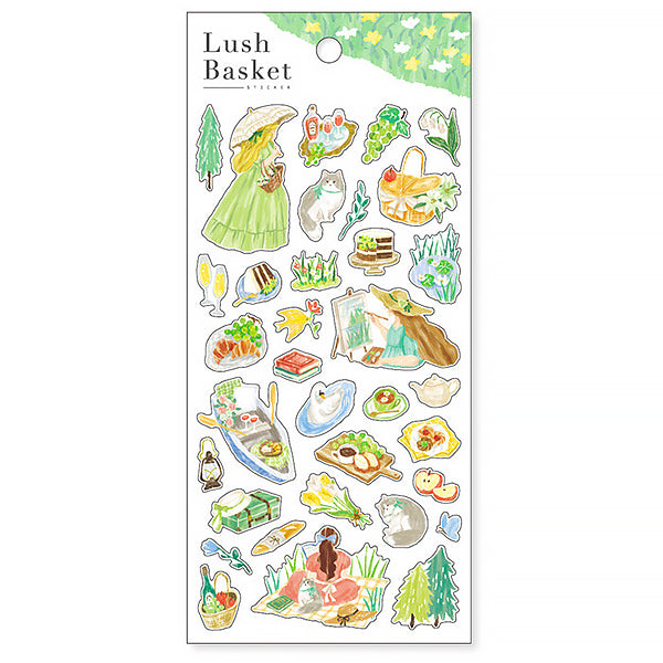 Stickers Lush Basket - Green | Moshi Moshi Papeterie