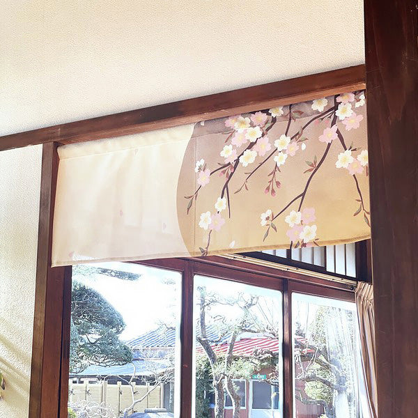 Noren Cherry Blossom Window, 85x30cm