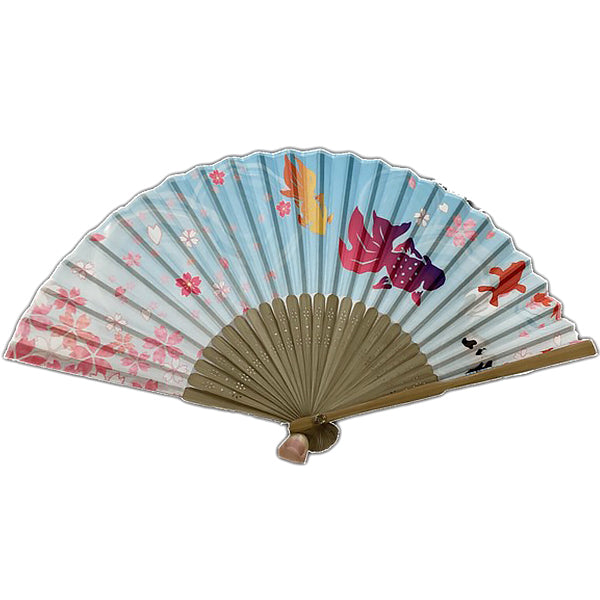 Eventail Japonais - Goldfish & Cherry Blossom | Moshi Moshi Paris