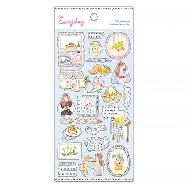 Stickers Easy Day Fruit - Papeterie Japonaise | Moshi Moshi 