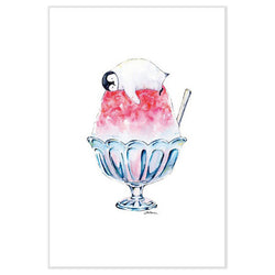 Carte Postale Chill Pingouin - Kakigori | Moshi Moshi Papeterie