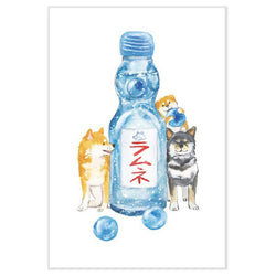 Carte de Vœux Shiba Inu & Ramune - Summer | Moshi Moshi Paris