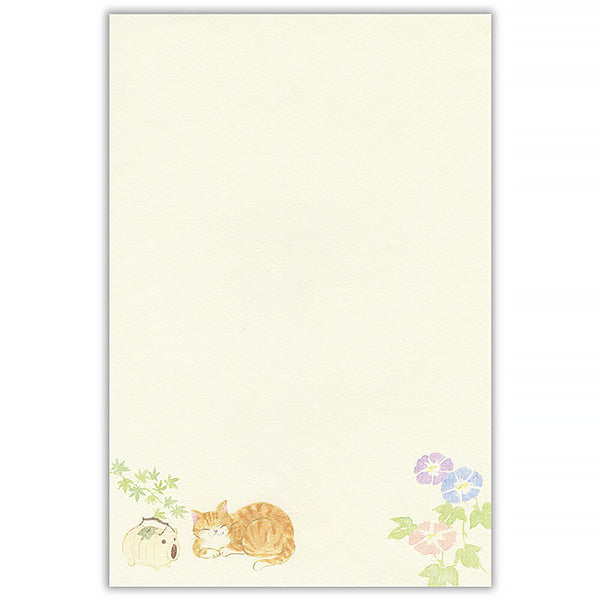 Carnet Papier Lettre Chat Nekorobi - Papeterie | Moshi Moshi 
