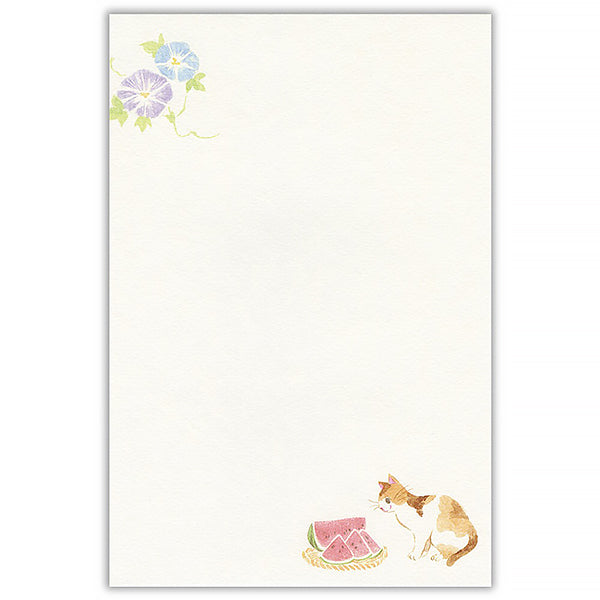 Carnet Papier Lettre Chat Nekorobi - Papeterie | Moshi Moshi 