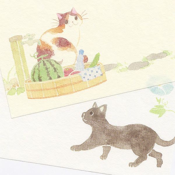 Carnet Papier Lettre Chat Nekorobi - Papeterie | Moshi Moshi 