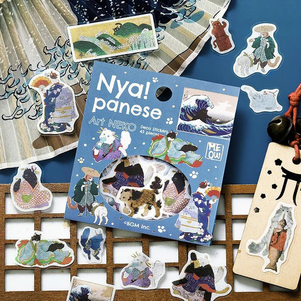 Stickers Box Nya Panese - Art Neko, Bullet Journal | Moshi Moshi Paris