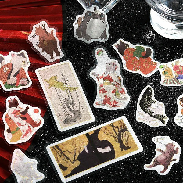 Stickers Box Nya Panese - Art Neko, Red | Moshi Moshi Paris
