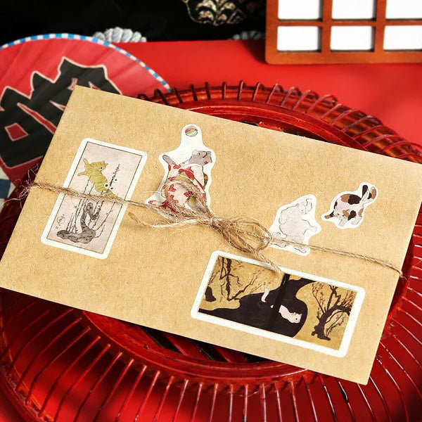 Stickers Box Nya Panese - Art Neko, Red | Moshi Moshi Paris