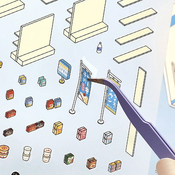 Stickers Diorama 2.5D - Convenience Store | Moshi Moshi Paris