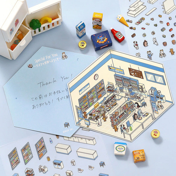 Stickers Diorama 2.5D - Convenience Store | Moshi Moshi Paris