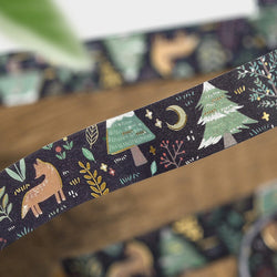 Washi Tape Nordic Forest - Moonlit Forest | Moshi Moshi Paris