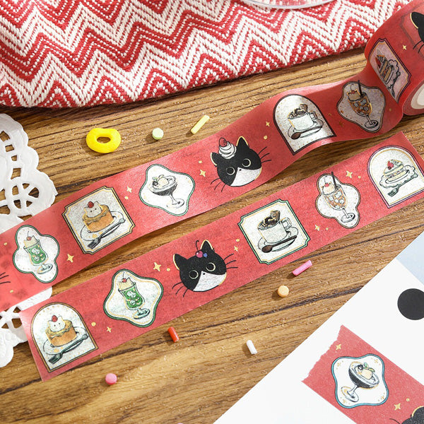 Washi Tape Kuroneko - Cafe Frame | Moshi Moshi Papeterie