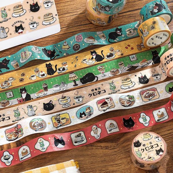 Washi Tape Kuroneko - Cafe Frame