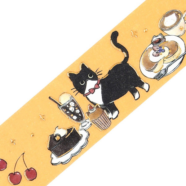 Washi Tape Chat Kuroneko - Sweet Time | Moshi Moshi Paris