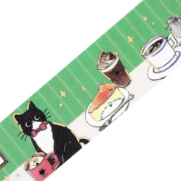 Washi Tape Kuroneko - Cafe Table | Moshi Moshi Paris