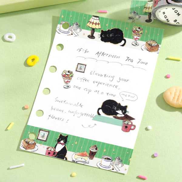 Washi Tape Kuroneko - Cafe Table | Moshi Moshi Paris