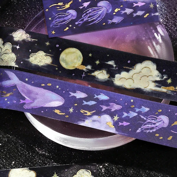 Washi Tape Sky Stars - Whale | Moshi Moshi Paris Japan