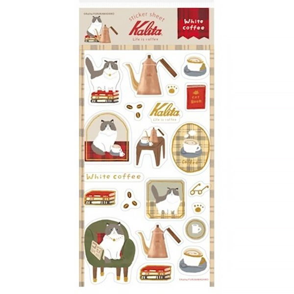 Stickers Kalita Cat - White Coffee | Moshi Moshi Papeterie