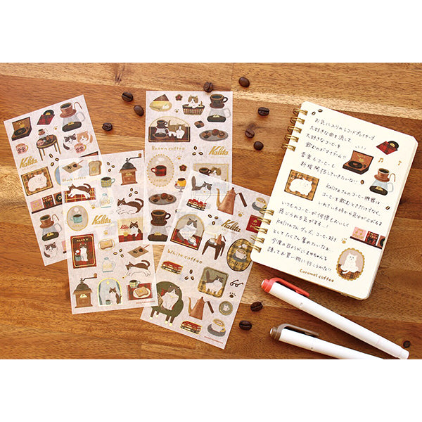 Stickers Kalita Cat - White Coffee | Moshi Moshi Papeterie