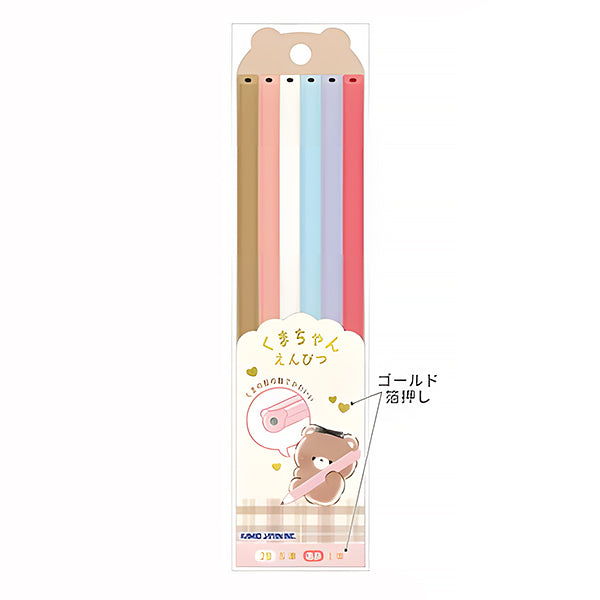 Set de 6 Crayons à Couleur Kuma Bear - Japan | Moshi Moshi Paris
