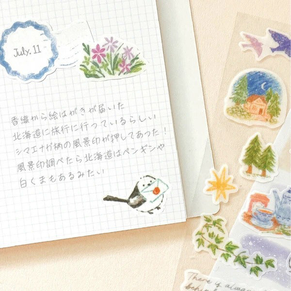 Stickers Deco Time - Shima Enaga | Moshi Moshi Papeterie