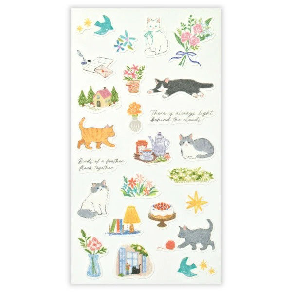 Stickers Deco Time - Cat Neko | Moshi Moshi Papeterie 