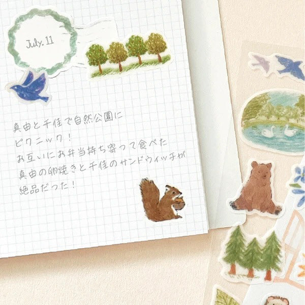 Stickers Deco Time - Kuma Bear | Moshi Moshi Papeterie