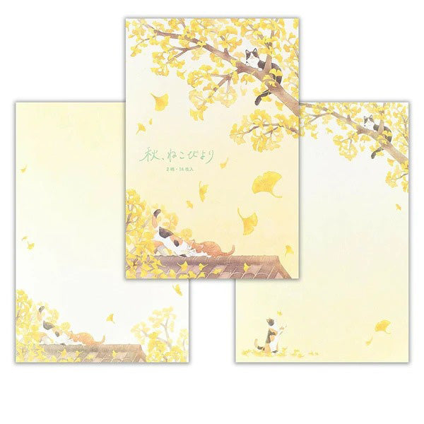 Papier Lettre Chat Nekorobi - Autumn Scenery | Moshi Moshi 