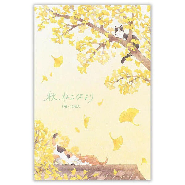 Papier Lettre Chat Nekorobi - Autumn Scenery | Moshi Moshi 
