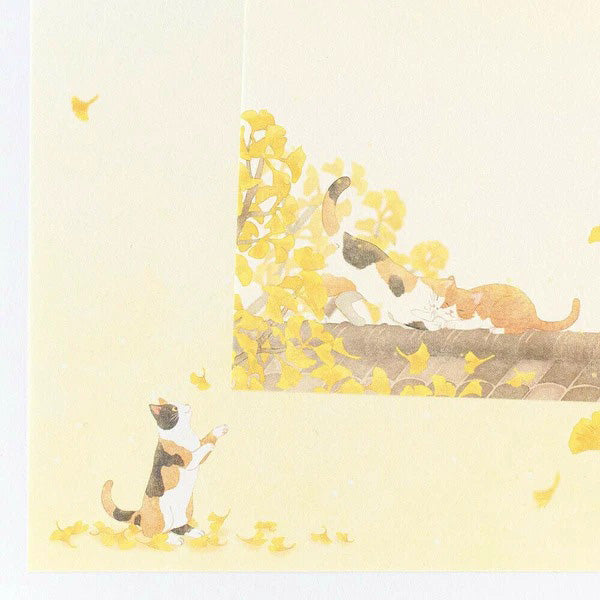 Papier Lettre Chat Nekorobi - Autumn Scenery | Moshi Moshi 